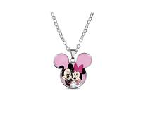 (MQXL217) Skurrile Maus Mickey Minnie Maus Retro-Halskette mit buntem Edelstein-Anhänger für Unisex