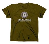 Mr Fusion T-Shirt Flux Kompensator Back to The Future Zurück in die Zukunft, L, Olive