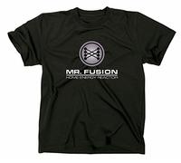 Mr Fusion T-Shirt Flux Kompensator Back to The Future Zurück in die Zukunft, XL, schwarz
