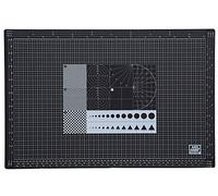 Mr. Hobby MT801 Mr. Cutting Mat, A3 Size, Mr. Tools, Schneidematte, Sichere Unterlage zum Schneiden & Basteln, Für Modellbau, Schnittfest, mit Maßskala, Schwarz, Weiß, PVC, DIN A3