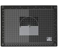 Mr. Hobby MT802 Mr. Cutting Mat, A4 Size, Mr. Tools, Schneidematte, Sichere Unterlage zum Schneiden & Basteln, Für Modellbau, Schnittfest, mit Maßskala, Schwarz, Weiß, PVC, DIN A4