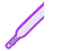 Mr. Lacy Flatties Glow in the Sun/Dark Sneaker Schnürsenkel - flach - 10 mm breit - 130 cm lang (Glow in the Sun White to Purple (bei Sonne wird er Lila))