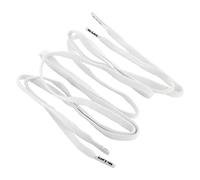 Mr. Lacy Flexies Schnürsenkel - flach - 6 mm breit - in verschiedenen Farben und Längen (90 cm, White (Weiss))