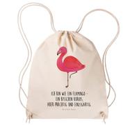 Mr. & Mrs. Panda baumwoll turnbeutel Flamingo Classic - Geschenk, Rosa, Spruch, Sportbeutel, Jutebeutel, Stolz, Stoffbeutel, leichter rucksack, Prächtig, Ich, sporttasche klein, wander, Freundin