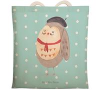 Mr. & Mrs. Panda Einkaufstasche Eule Frankreich - Geschenk, Umhängetasche, Beuteltasche, Tragetasche, Beutel, stolz, Stofftasche, Eule Deko, das