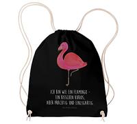 Mr. & Mrs. Panda gym tasche Flamingo Classic - Geschenk, Ich, Beutel Rucksack, sporttasche klein, Spruch, Prächtig, Jutebeutel, Sportbeutel, wander, Einzigartig, Rosa, Stoffbeutel