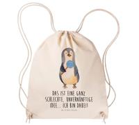 Mr. & Mrs. Panda Jutebeutel Pinguin Lolli - Geschenk, Rabauke, wander rucksack, Stoffbeutel, Süßigkeiten, Turnbeutel, Pinguine, Kleiner, Spruch, Unvernünftig, Gymbag