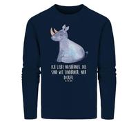 Mr. & Mrs. Panda Organic Pullover Einhorn Nashorn Größe XL - Geschenk, Zoo, Nashörner, Vegan, Glitzer, Fair Fashion, Sustainable, Lustig, Trade, Unicorn, Regenbogen, Nachhaltiger, Aus Naturfasern