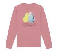 Mr. & Mrs. Panda Organic Pullover Wellensittich Liebe Größe M - Geschenk, Vögel, Cotton, Umarmen, Nachhaltiger Strickpullover, Aus Naturfasern, Verknallt, Freundin, Vegan, Fair Trade