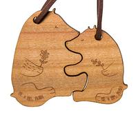 Mr. & Mrs. Panda Pärchen Schlüsselanhänger Bär Umarmen - Geschenk, Jahrestag geschenk, Freundin, Schutzengel, Hochzeit, Valentinstagsgeschenk,