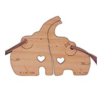 Mr. & Mrs. Panda Pärchen Schlüsselanhänger Elefant Verliebt - Geschenk, Symbol für Liebe, Verlobung, Schlüsselanhänger Paare, Freundin, Schutzengel,