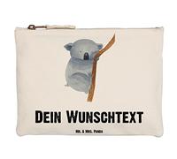 Mr. & Mrs. Panda Personalisierte Kosmetiktasche Koalabär Grösse XL Große - Geschenke, Schminktasche personalisiert, Personalisierter Kulturbeutel, schlafen, Schlafzimmer, Traum, Lustige Sprüche, Koala