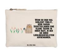 Mr. & Mrs. Panda Pouch Otter Stein Größe M - Geschenk, Fun Facts, Mäppchen, Witzige Fakten, Pflanzen, Federtasche, Etui, Kosmetiktasche, Seeotter, Kulturbeutel
