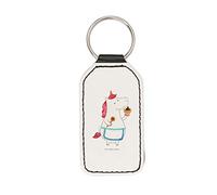 Mr. & Mrs. Panda Rechteckig Schlüsselanhänger Einhorn Küche - Geschenk, Motivation, Kuchen, Koch, Glücksbringer, Schutzengel, Unicorn,