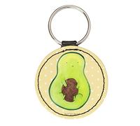 Mr. & Mrs. Panda Rund Schlüsselanhänger Avocado Kern - Geschenk, Glücksbringer, Pflanze, Avocadokern, Schutzengel, Taschenanhänger, Vegan, Gesund,