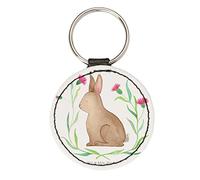 Mr. & Mrs. Panda Rund Schlüsselanhänger Hase Sitzen - Ostergeschenke, Osterdeko, Geschenk, Osterdeko, Schutzengel, Osterhase, Ostergrüße, Frohe