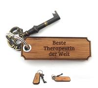 Mr. & Mrs. Panda Schlüsselanhänger Therapeutin - Geschenk, Schlüsselbund, Holz Schlüsselanhänger, Gravur, Geschenke, Abschied, Schenken,