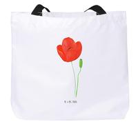Mr. & Mrs. Panda Shopper Blume Mohnblume - Geschenk, Motivation, Respekt, Frühlings Deko, Freizeittasche, Blumen Deko, Blumen, Schultasche, Sommer