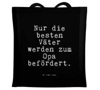 Mr. & Mrs. Panda umhängebeutel Nur die besten Väter... - Geschenk, Jutetasche, Tote Bag, Stoffbeutel, Familie, Vater, Einkaufstasche, Tasche, Spruch Sprüche Weisheiten Zitate Lustig Weisheit Worte