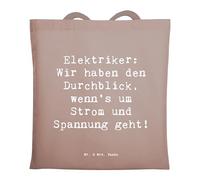 Mr. & Mrs. Panda Uni Tasche Spruch Elektriker Durchblick - Geschenk, Beruf, elektrische Anlagen, Laptoptasche, Berufspassion, Energie, einkaufsshopper, Wertschätzung, Fachwissen, Jutebeutel, Geschenke