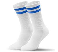 MR. SOCKS - Basic Socken I Two Stripes I weiß-blau I EU 37-41