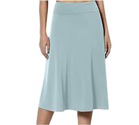 Mrat Damenrock, elastisch, hohe Taille, elegant, einfarbig, lässig, weich, figurbetont, Midi-Röcke, Sommer, Business, Bleistiftrock, A-Linie, einfarbig, Büro, Arbeit, Basic, Partykleider, S-3XL