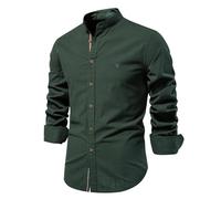 Mrat Herren-Langarmhemden, Baumwolle, Stretch, knitterfrei, Oxford-Stoff, formelle Kleidung, Hemd, Business, Freizeit, Hochzeit, Arbeit, Button-Down-Shirt, normale Passform, leicht, weich, Büro