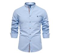 Mrat Herren-Langarmhemden, Baumwolle, Stretch, knitterfrei, Oxford-Stoff, formelle Kleidung, Hemd, Business, Freizeit, Hochzeit, Arbeit, Button-Down-Shirt, normale Passform, leicht, weich, Büro,