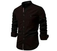 Mrat Herren-Langarmhemden, Baumwolle, Stretch, knitterfrei, Oxford-Stoff, formelle Kleidung, Hemd, Business, Freizeit, Hochzeit, Arbeit, Button-Down-Shirt, normale Passform, leicht, weich, Büro,
