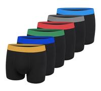 MRCC 6er Pack Jungen Boxer Shorts Briefs Boxershorts Unterwäsche Unterhosen Mikrofaser Retro Pants Schlüpfer 10010 (DE/NL/SE/PL, Alter, 12 Jahre, 14 Jahre, Regular, 6er Pack Modell 3)