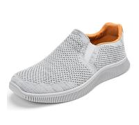 MrToNo Herren Schuhe Slip On Sneakers Freizeitschuhe Atmungsaktive Bequeme Mesh Sportschuhe Leichte Turnschuhe Casual Loafer Laufschuhe rutschfeste Walkingschuhe Joggingschuhe-QIANHUI-42