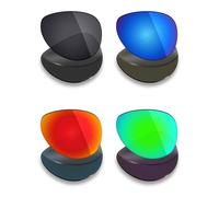 Mryok Polarisierte Ersatzgläser für Ray-Ban RB3386 63 mm Sonnenbrille, Stealth Black/Fire Red/Ice Blue/Smaragdgrün, 4 Paar, mehrfarbig, Einheitsgröße