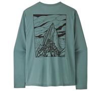 Patagonia Herren Langarmshirt Capilene Cool Daily Cloud Crag – Gr. L – Blue Sage X-Dye