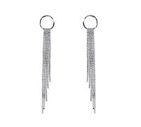 Ms. Swan 925 Sterling Silber Ring der Ringe Quaste Lange Ohrringe