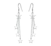 Ms.Swan Lange Quaste Stern Anhänger Hängende Ohrringe für Frauen,Damen,Mädchen,Braut(Hochzeits Ohrringe)