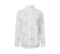 Msch Copenhagen Hemdbluse mit Leinenanteil Damen weiß, S/M