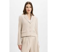 Msch Copenhagen Kurzblazer mit Leinen-Anteil Damen beige, S