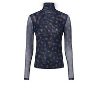 Msch Copenhagen Mesh-Langarmshirt Damen marine, S/M