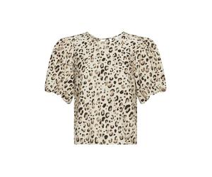 msch copenhagen - MSCHAlyona Vlora 2 4 Top AOP oatmeal leo - Gr. - S