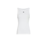 msch copenhagen - MSCHGubbe Rasmia Icon SL Top b white black, XS/S