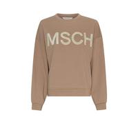 MSCH Copenhagen Sweatshirt mit überschnittenen Schultern in Taupe, Größe S/M