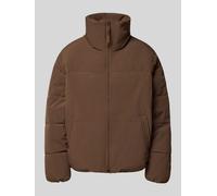 MSCH Copenhagen Steppjacke mit Stehkragen Modell 'Refron' in Dunkelbraun, Größe L/XL