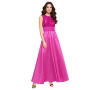 MSemis Damen Rückenfrei Midikleid Metallic Bodenlang Partykleid Plisseerock Hochzeitskleid Bling Bling Hohe Taille Cocktailkleid Mottoparty Dunkelrosa S