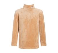 MSemis Kinder Mädchen Thermo Unterhemd Langarm Samt Sweatshirt Herbst Winter Warm Oberteile Unterwäsche Sportwäsche Braun 158-164