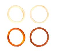 Msioytog Geometrische, stilvolle, runde Armbänder, 4er Set, elegante Acryl Armbänder, strukturierter Kunstschmuck für alltägliche Stile, modernes Acryl Armband Set