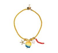 Msioytog Minimalistische, vom Meer inspirierte Halskette mit abnehmbarem Anhänger, angenehm zu tragender Kunstharzschmuck für Erwachsene, minimalistische Muschel Charm Halskette