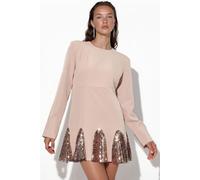 MSN Collection Pailletten-Mini-Skaterkleid - Mehrfarbig M