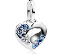 MSPOVOF Modeherz Charms 925 Sterling Silber 5A Zirkonia Anhänger für Armband Halsketten Schmuck Geschenk für Damen Frauen