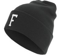 MSTRDS Beanie Letter Cuff Knit Beanie Black