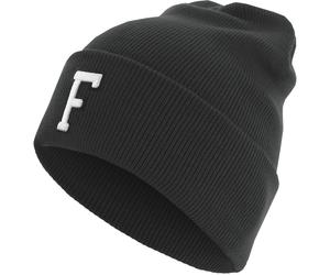 MSTRDS Beanie Letter Cuff Knit Beanie Black